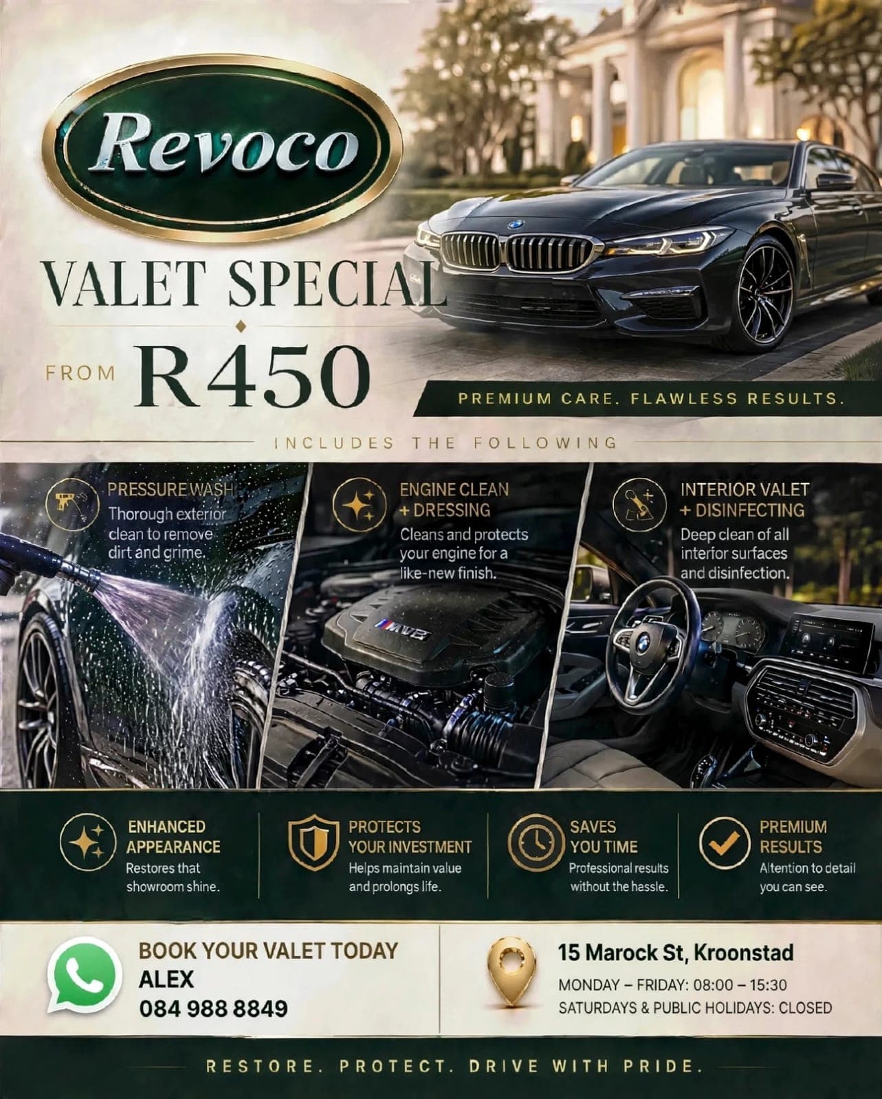 Valet special flyer — from R450